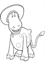 coloriage Azalee la vache du manege enchante